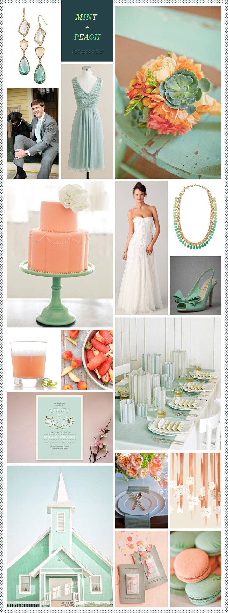 REVEL: Mint + Peach Wedding Inspiration