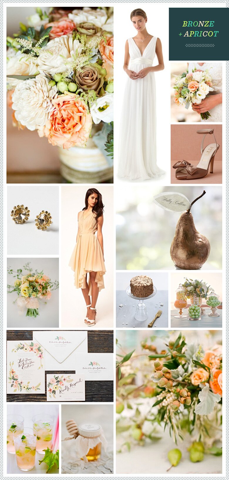REVEL: Bronze + Apricot Wedding Inspiration