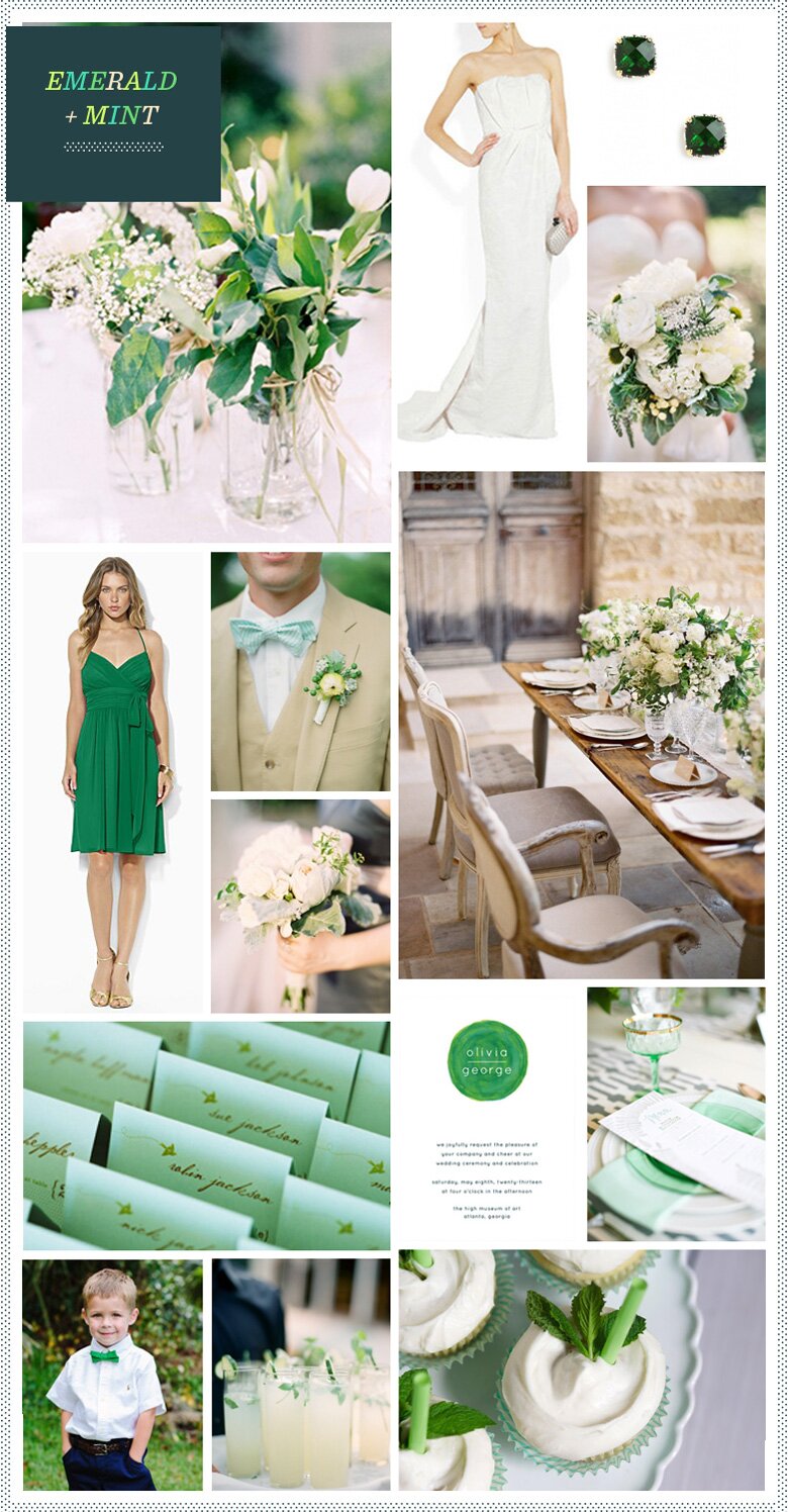 REVEL: Emerald + Mint Wedding Inspiration