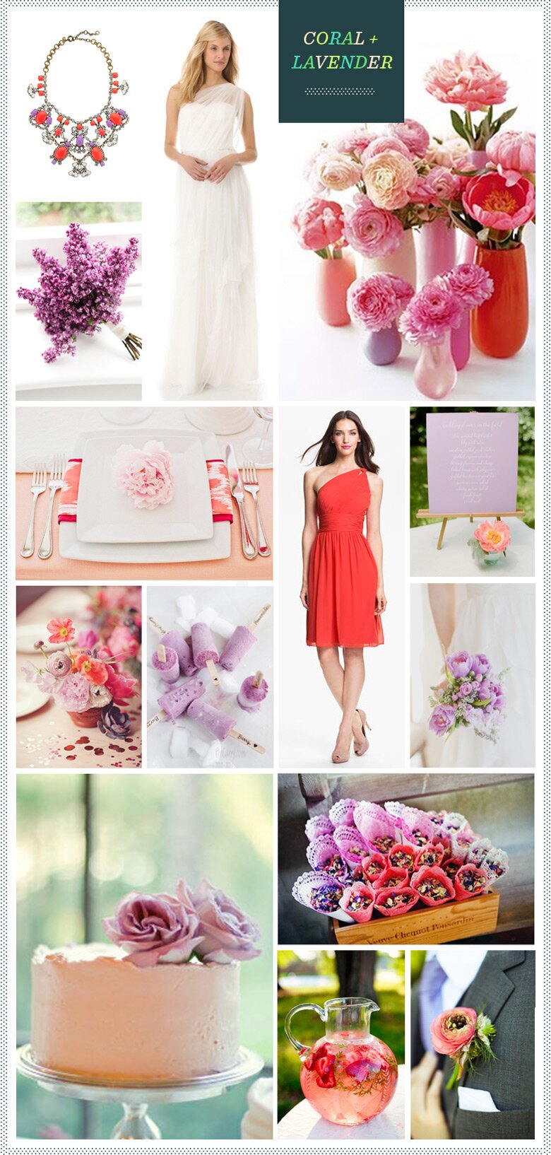 REVEL: Coral + Lavender Wedding Inspiration
