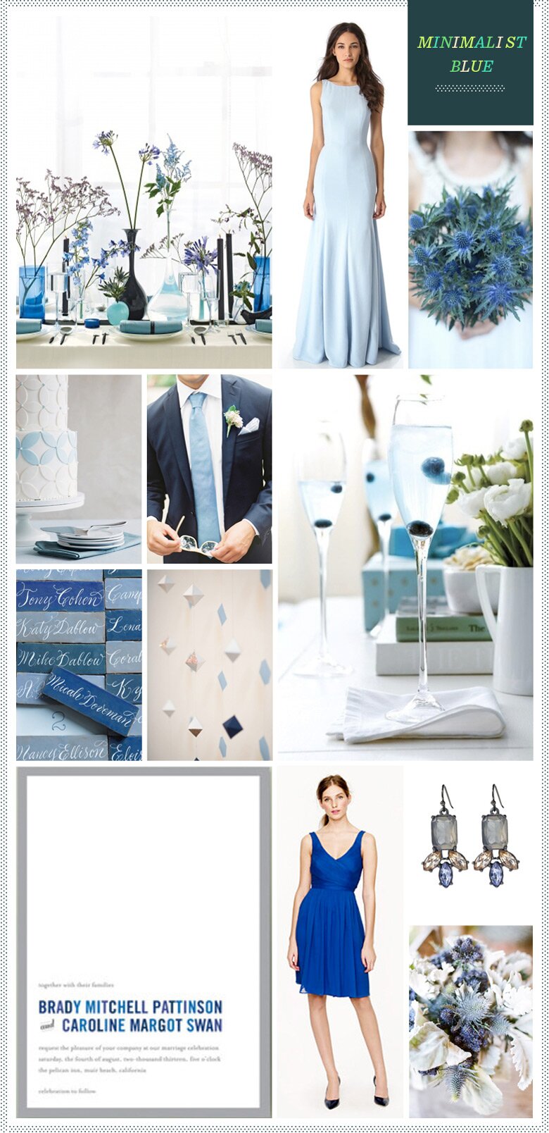REVEL: Minimalist Blue Wedding Inspiration 