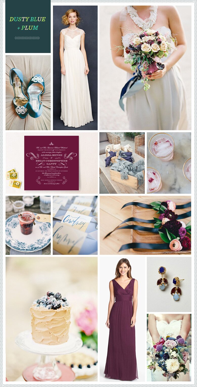 REVEL: Dusty Blue + Plum Wedding Inspiration