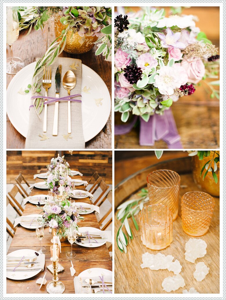 REVEL: Lavender + Gold Styled Shoot